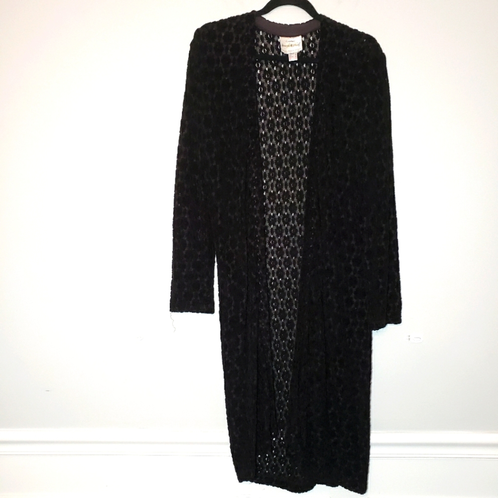 Joseph Ribkoff Vintage Long Floral Simi-Sheer Duster Size 10